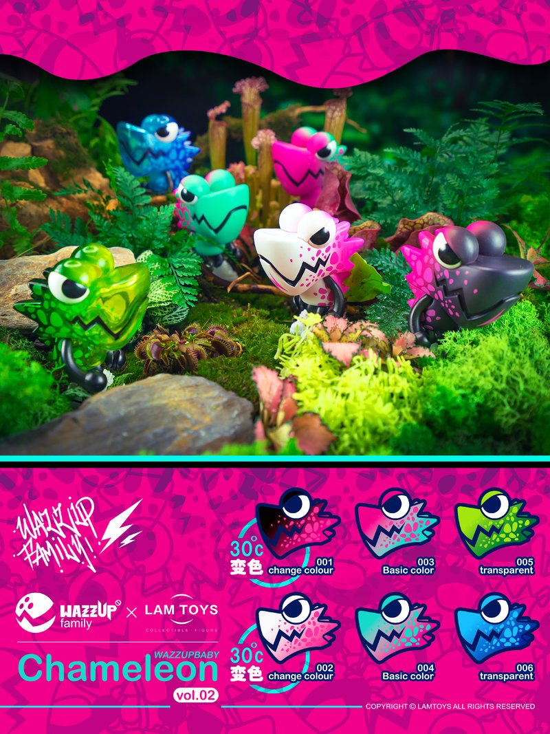 Hộp mù tay tắc kè hoa LAMTOYS WAZZUPbaby-Chameleon / thế hệ thứ hai / Giáng sinh - Capsule Đồ chơi / Búp bê / BJD / Đồ chơi binh sĩ mua mô hình one piece