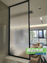 超白水波纹油画水纹钢化艺术玻璃隔断屏风客厅入户玄关卫生间半墙