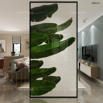 Nordic Plantain Leaf Modern Glass Screens in the family Genguan Nets Red Background Wall Furniture room Living Room Partition Bedroom Shelter