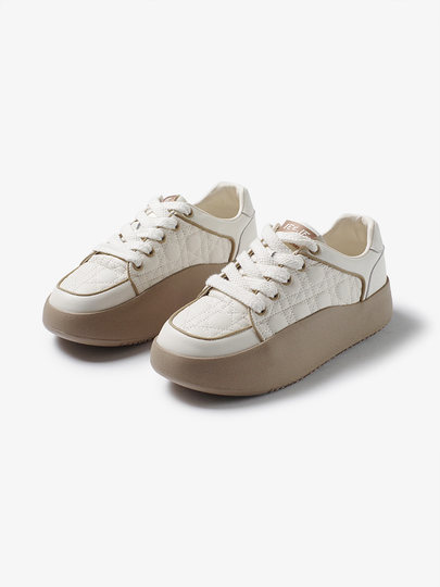 Genuine thick-soled white shoes for women soft-soled flat bread shoes casual increased cowhide 2023 spring new sneakers trend