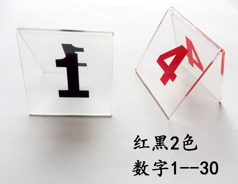 Acrylic triangle tableplate Digital plate Digital plate Table card tableboard number number 1 to 30