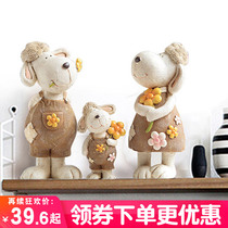 Eurostyle zodiac creative living room Home Ornament Home Decoration Home TV Cabinet Hem three sheep Katay