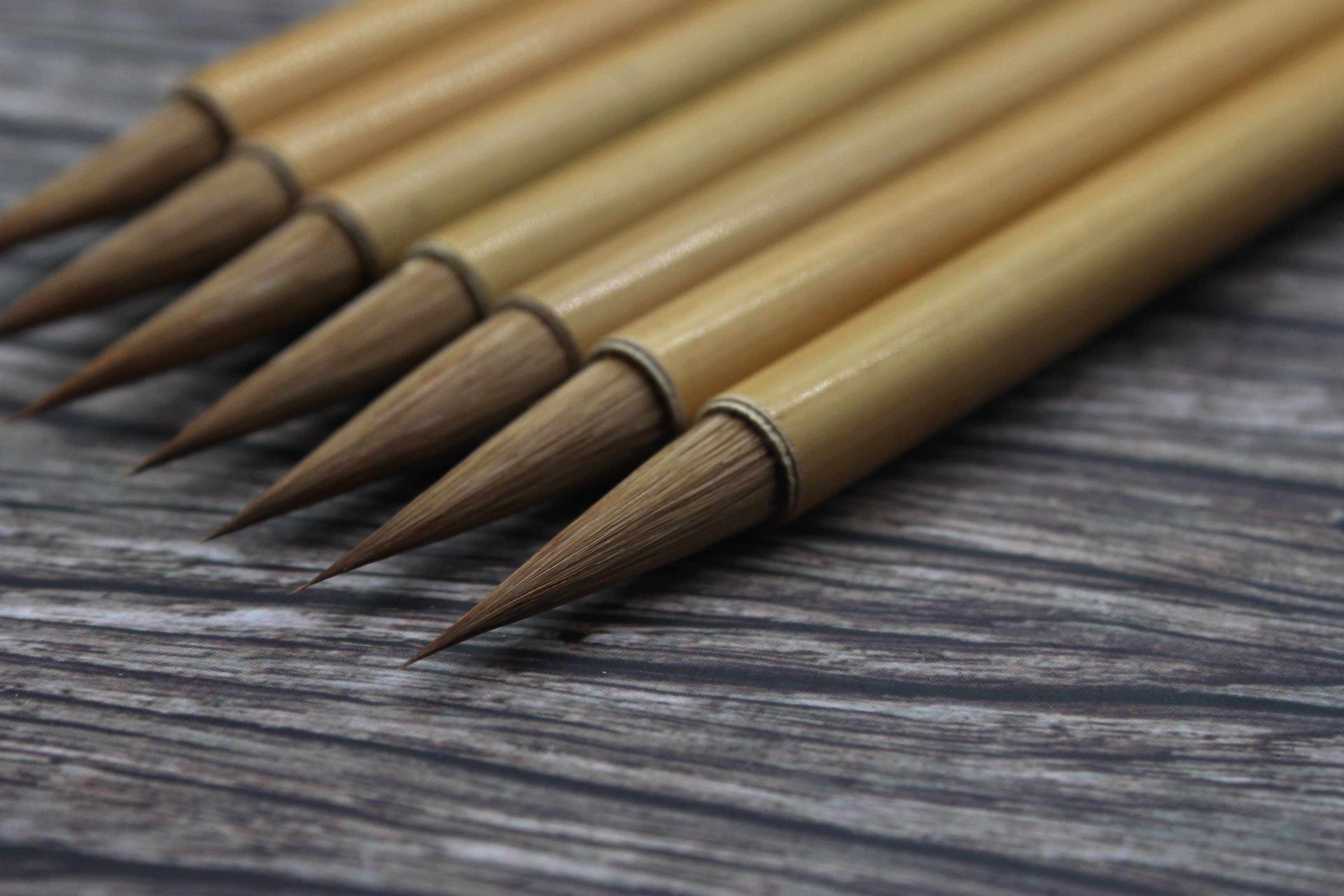 Pure wolf hair brush handmade ancient method of brush