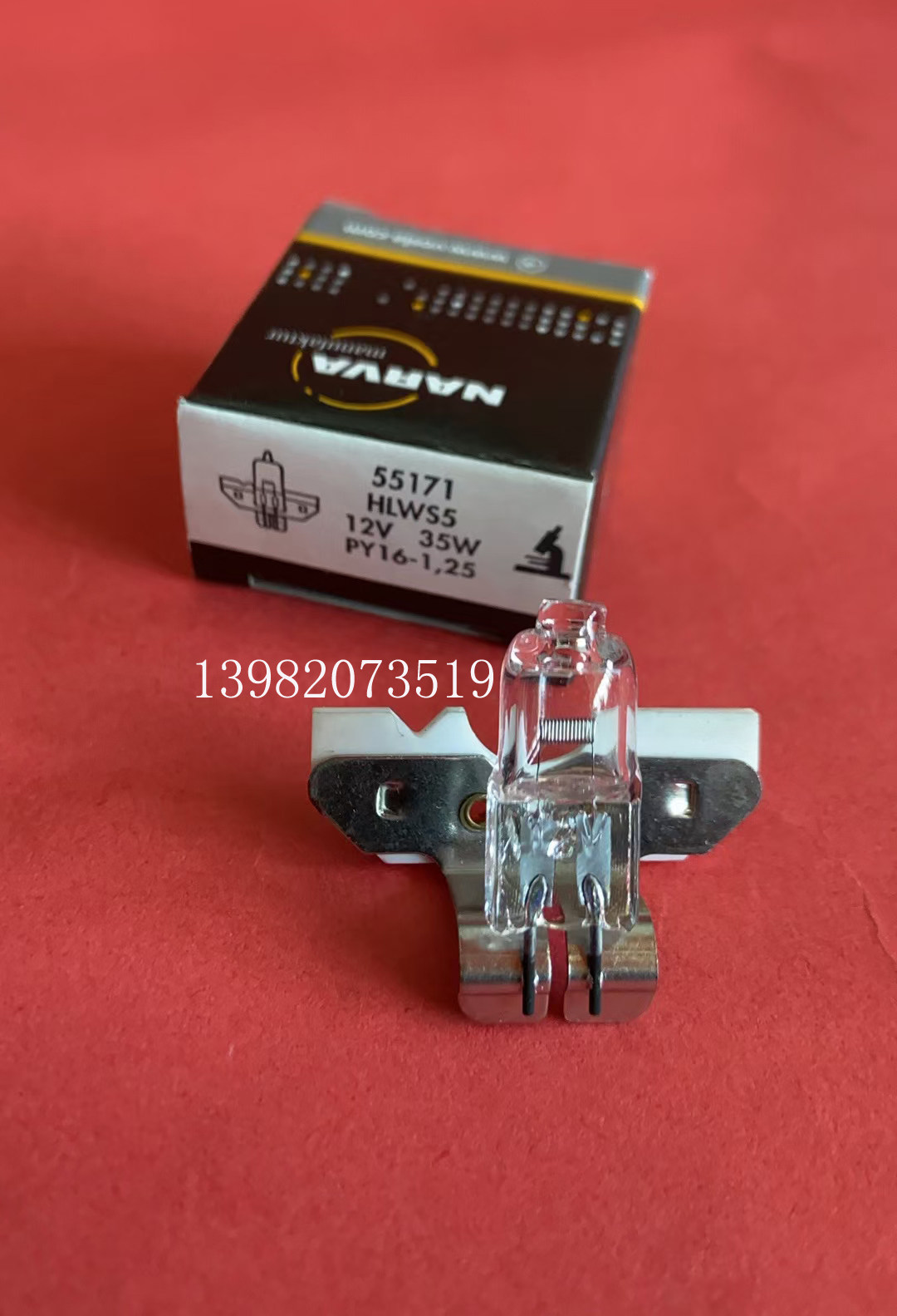 NARVA利华55171 HLWS5 12V 35W ,ZEISS显微镜用PY16-1.25卤钨灯泡
