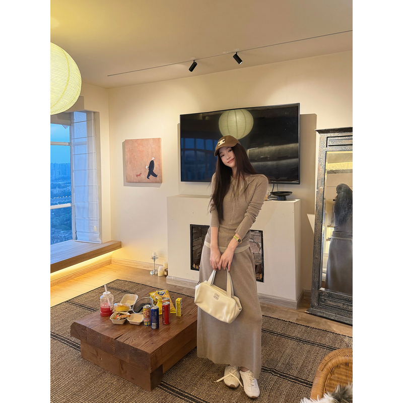 Ruan Xiaomi Smileme【Autumn Chatter】Wool Knitted Cardigan and Skirt Set for Women 2026 Autumn/Winter