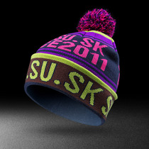 Hats for men and women in autumn and winter warm knitted hats cold ear protection letter wool hat outdoor skating ski hat cold hat