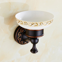 European-style bathroom black imitation vintage brushed copper bathroom soap box Villa bathroom soap dish can be free of drilling