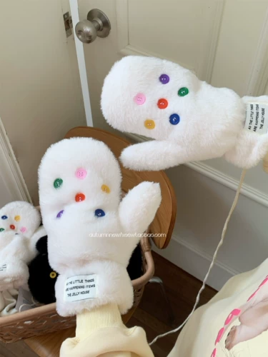 Перчатки, зимний бархатный утепленный удерживающий тепло лыжный комплект для школьников