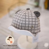 Direct mail ETTOI Korea Pegasus childrens clothing 22 winter childrens plaid cap 776804 Korean version