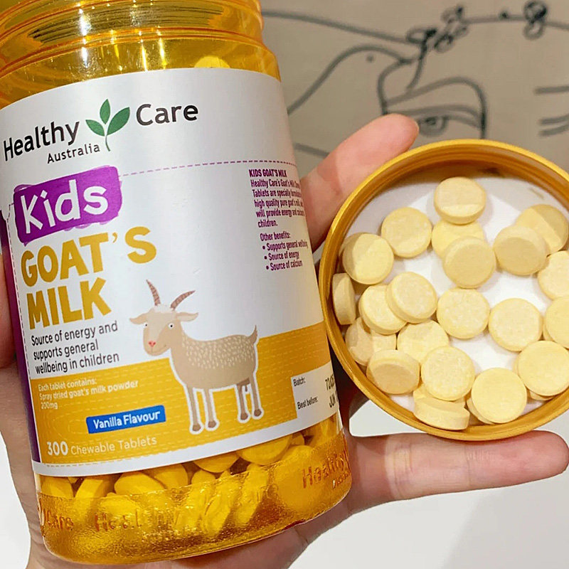 Healthy Care Children Goat Milk Calcium Flakes Vanilla Taste 300 Mild Easy Absorbing Australian Direct Mail