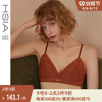 HSIA ya Lace Small and Small Chest Bra Fragrance Triangle Cup bralette Without Steel Ring Underwear Women Thin Summer