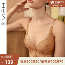 HSIA ya Yangtze River Delta 3 4 cups on the top and bottom thick sexy lace bra small breasts gather without steel ring underwear women