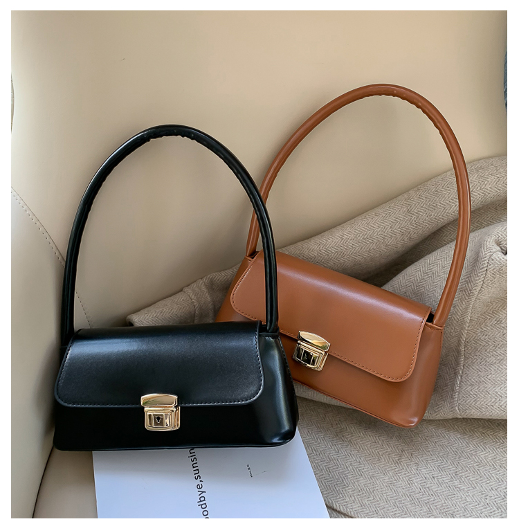 Mujeres Medio Cuero Sintético Color Sólido Estilo Vintage Estilo Clásico Cerrar Bolso display picture 2