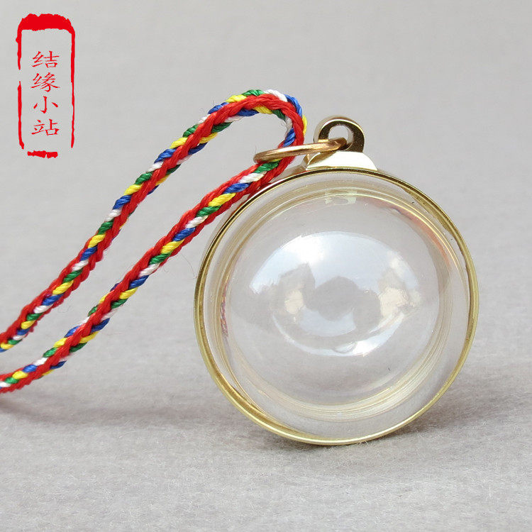 Transparent acrylic spherical aquarium stupa Gawu box pendant pendant with nectar pill scripture relic pendant pendant