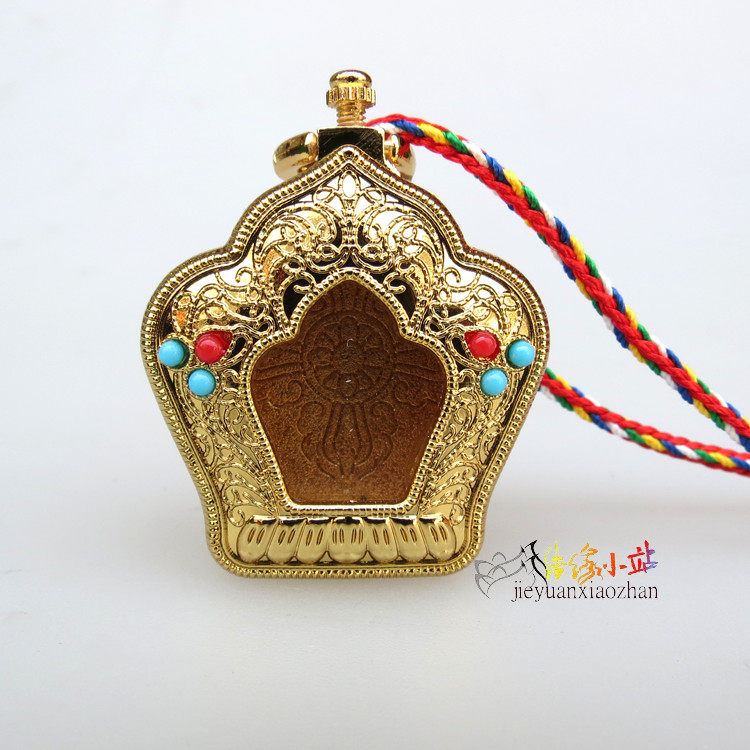 Knot edge Tibetan old Gaga box Mikey Buddhism amulet pendant Nepal ten Sang-gäu box pendant