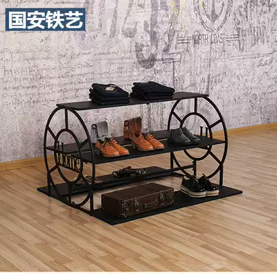 Clothing store high and low running water table shoe shop shoe rack display rack shopping mall combination display display table bag jewelry shelf