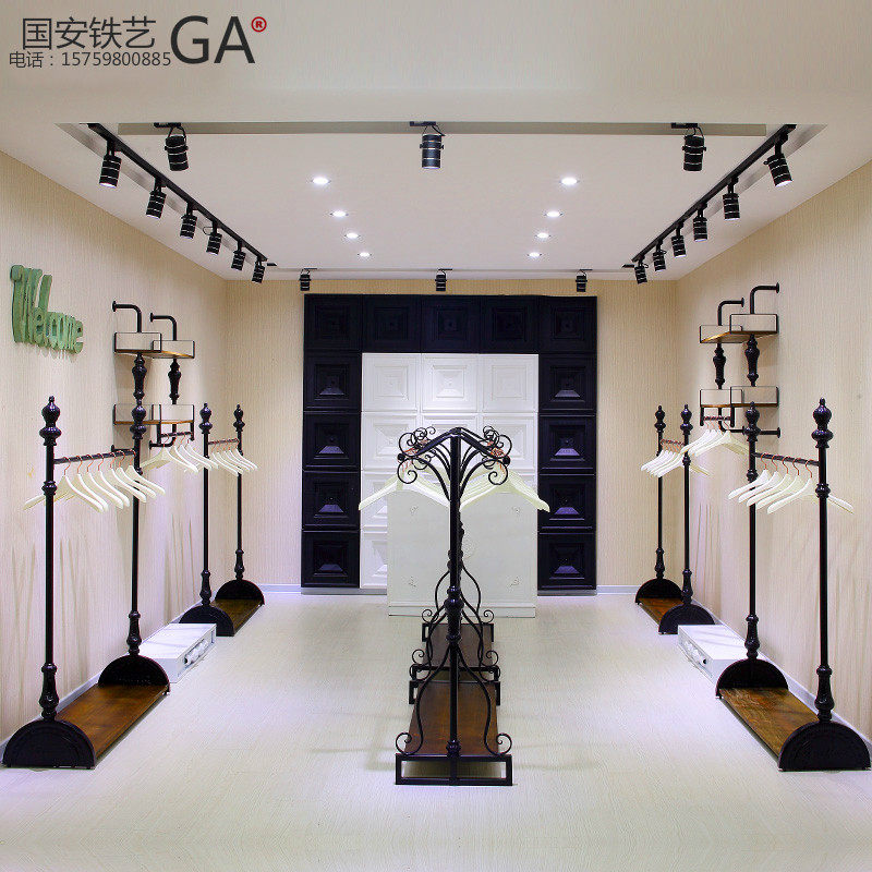 Clothes display rack Wall rack Floor-standing side hanger women hangers Clothing store shelves sub-display clothing rack