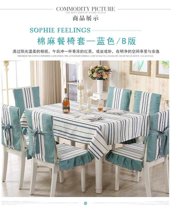 Khăn trải bàn bằng vải lanh ghế bọc đệm đặt hiện đại tối giản bàn ăn bọc vải vải ghế ăn đặt khăn trải bàn khăn trải bàn hàn quốc