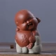 Sáng tạo màu tím cát nhỏ tu sĩ trà trang trí thú cưng cửa hàng có thể nâng cao dễ thương Zen nhà hoa thú cưng trà trang trí nhỏ - Trang trí nội thất trang tri phong khach