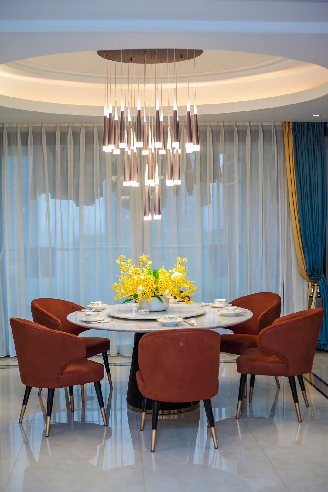 Ресторан люстра 新特丽北欧餐厅吊灯简约现代客厅轻奢灯饰装饰灯具单头吧台灯 New Terri