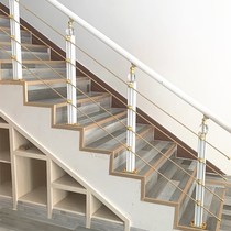 stair handrail rail railing solid wood loft balcony hallway deck home simple indoor pvc fence