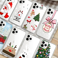 Christmas Phone Case Transparent Silicone Protective Cover