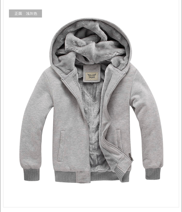 Đặc biệt hàng ngày mùa thu đông dày cộng với áo len nhung nam hoodie Áo khoác giản dị Hàn Quốc áo len nam size lớn - Áo len áo đôi hoodie