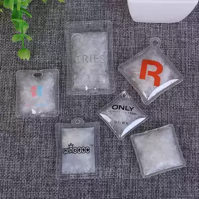 Factory direct PVC inflatable tag down label down cotton ball down inflatable tag silk inflation label