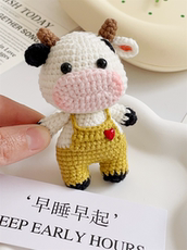 diy编织材料包 十二生肖手工diy勾毛线动物玩偶钥匙扣挂件礼物钩针编织材料包