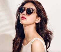 Sunglasses female new Xiuzhi same Korean version of Chao Net red polarized sun glasses finished face thin round frame star retro