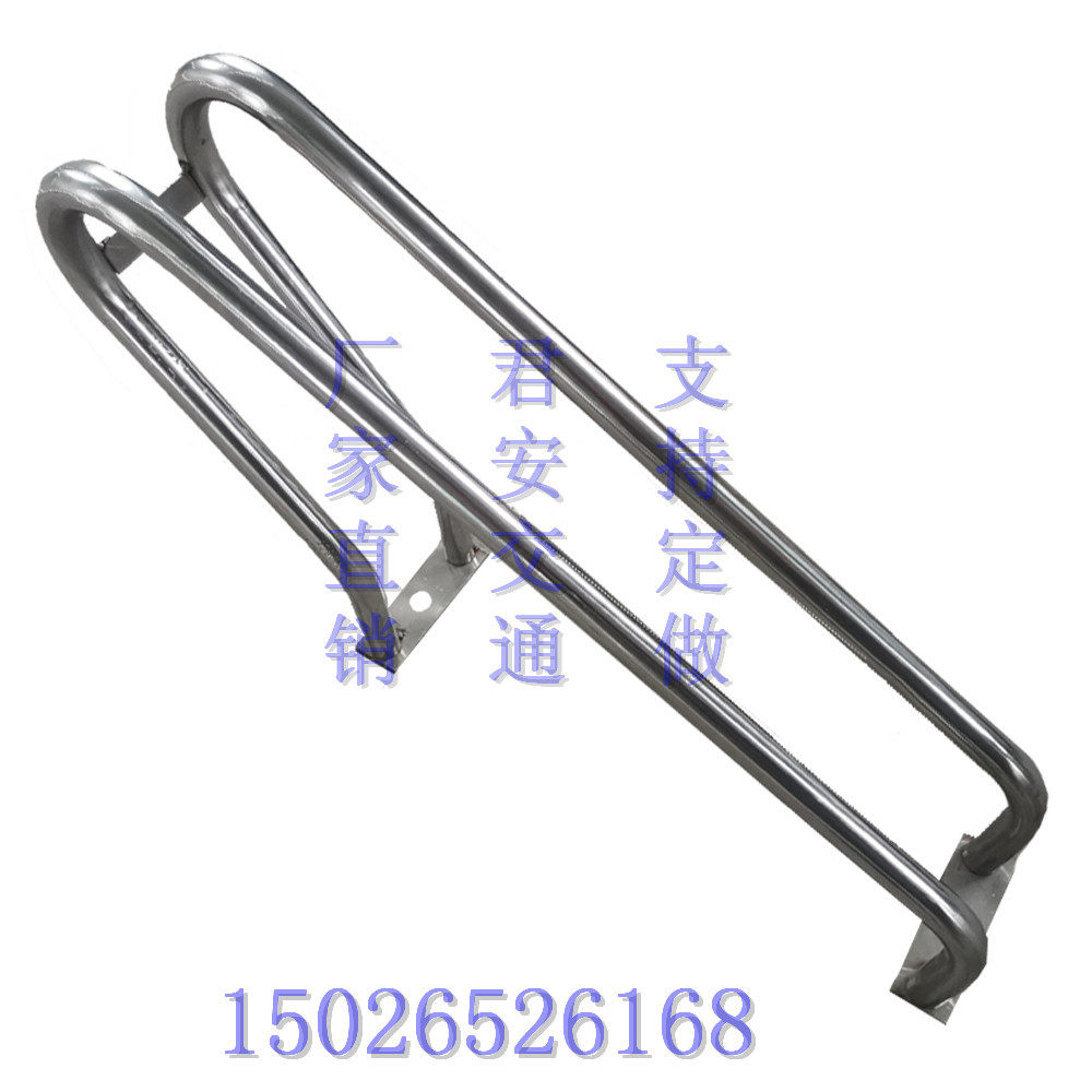 Stainless steel bicycle parking rack single card sharing bicycle parking rack high and low bicycle parking rack