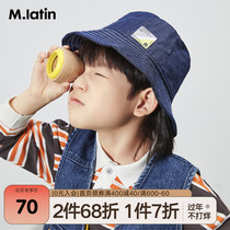 Malading children's clothing large children's plate hat 2021 spring and autumn new interesting woven label handsome cowboy hat fisherman hat