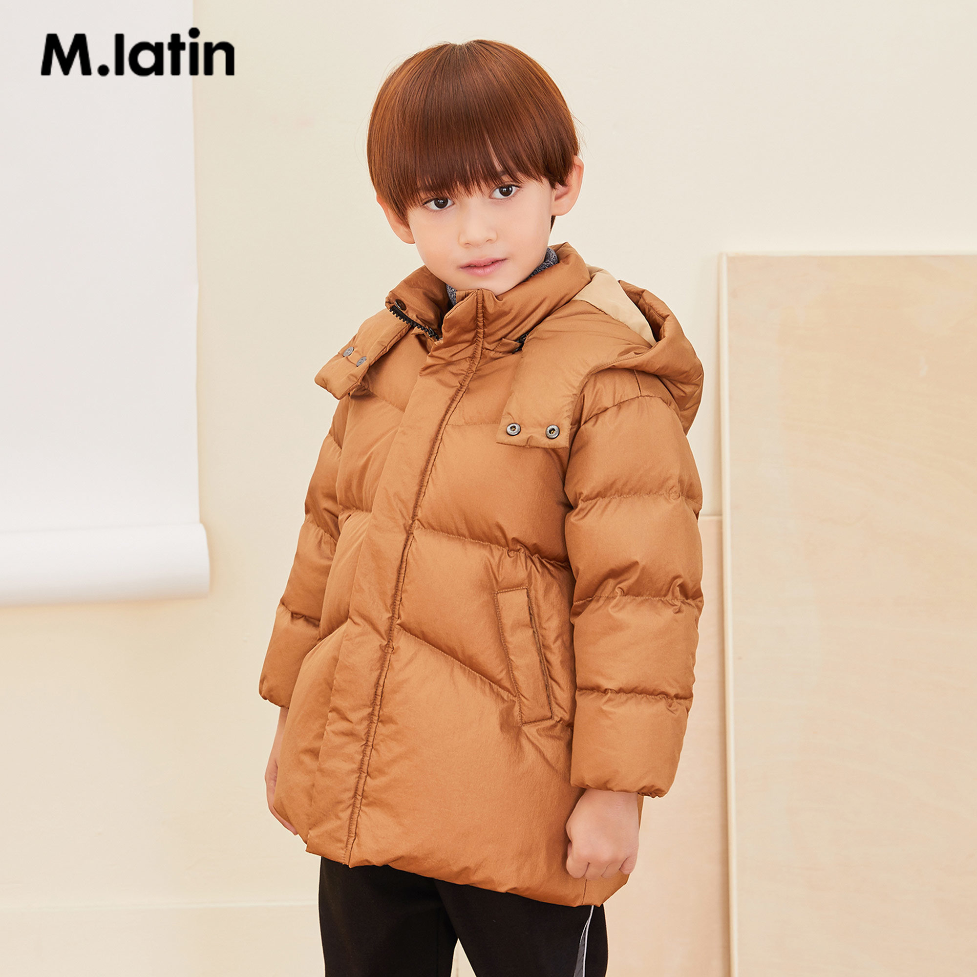 Maladin children's clothing men's big children's down jacket winter clothing 2019 new warm bread clothing one-handed long down jacket
