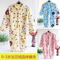 Quần áo trẻ em flannel cô gái bé trai mùa thu đông quần áo trẻ em đồ ngủ mùa đông chống đá quần lót trẻ em