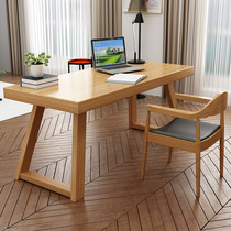 All solid wood computer desk Desktop simple modern writing desk Table custom American simple home office desk desk