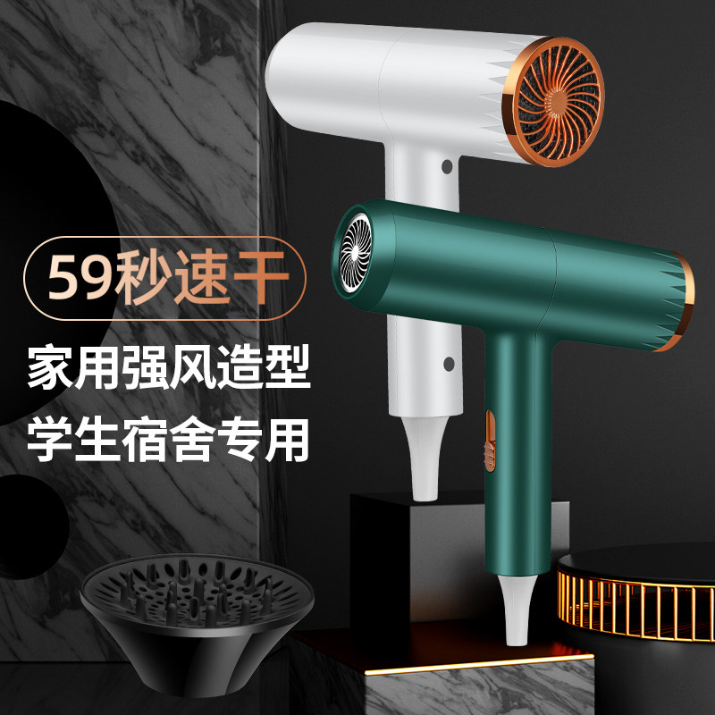 Net Red Blower small hand electric hair dryer High power portable ultra silent blue light Water Resources Student Dormitory Home-Taobao