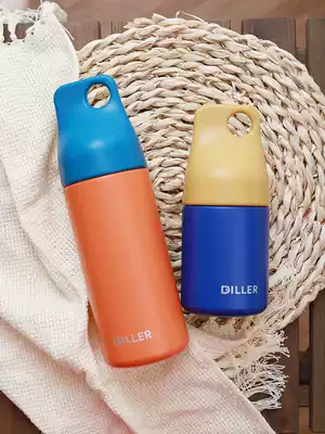 Japanese ins thermos cup Female student cute simple portable small cup Small girl heart 304 stainless steel water cup