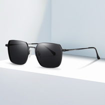 Polarized sunglasses mens metal large frame driving special driving mirror Han version Teochew sunglasses New products can be matched with myopia