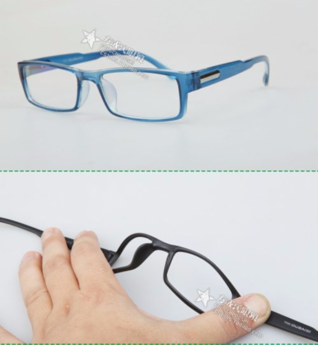 Với kính cận thị Khung siêu sáng tr90 kính khung Đàn ông và phụ nữ kính đen khung mắt hipster 8128 - Kính khung gọng kính cận nam đẹp