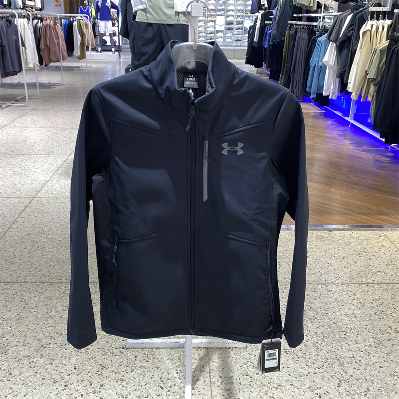 Under Armour Ua Men's High Collar Jacket Soft Shell Top Windproof Fitness Training Sports Jacket 1321438-001 Under Armour Ua Men's High Collar Jacket Soft Shell Top Windproof Fitness Training Sports Jacket 1321438-001