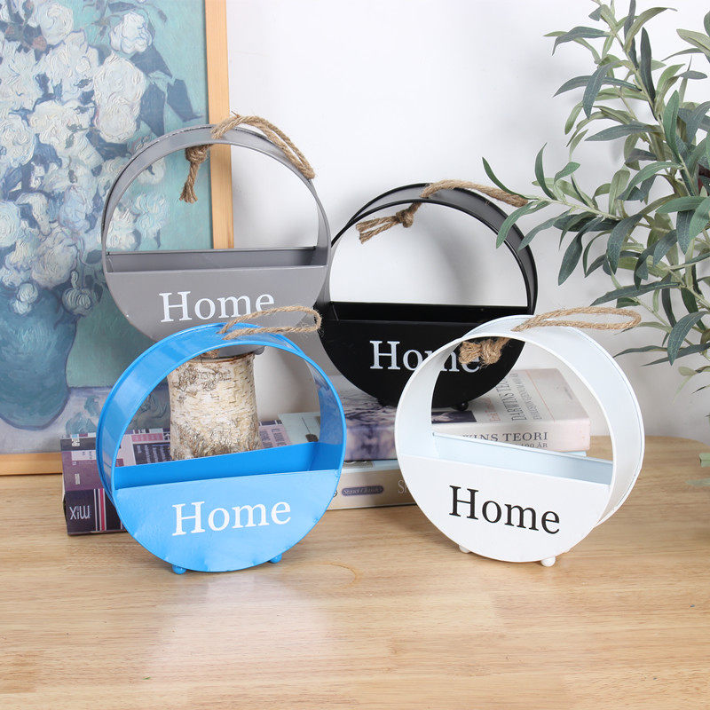 Fields Garden Iron Art Wall Decoration Wall-mounted Flowerpots Wall Nordic Creative Pendants Home Hanging Wall Ornaments Flower Arrangement Floral