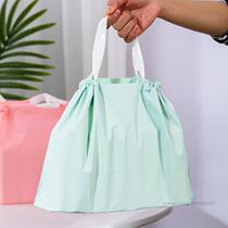 Takeaway bags plastic drawstring pockets catering glasses commercial drawstring portable gift bags custom printed logo bags