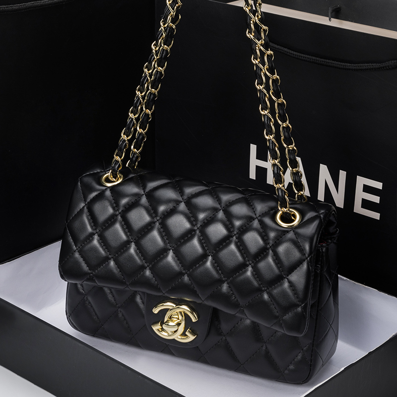 Famous Brand Bag 2026 New Style Small Chanel-Style Cf Quilted Chain Bag Luxury Brand Genuine Leather Women's Shoulder Bag
