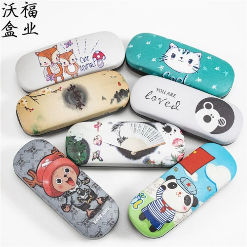 Модные мультяшные очки из ПВХ, креативная струйная жестяная коробка, делается под заказ, с печатью вашего логотипа