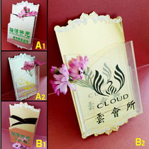 Custom double-layer acrylic room card box Consumption card box Menu card box Hotel KTV box wall hanging box
