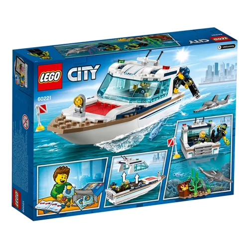 Lego, конструктор, яхта для мальчиков и девочек, головоломка, игрушка, дайвинг