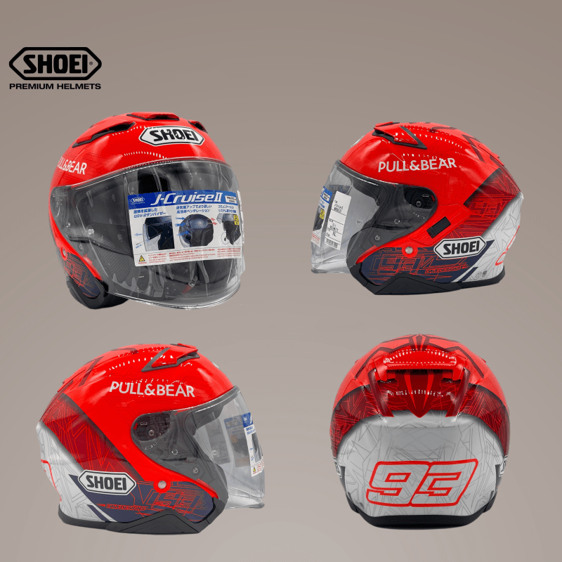 Japan SHOEI locomotive safety helmet male and female j-cruise2 dual lenses Marquis 6 spring summer 3 4 half helmet