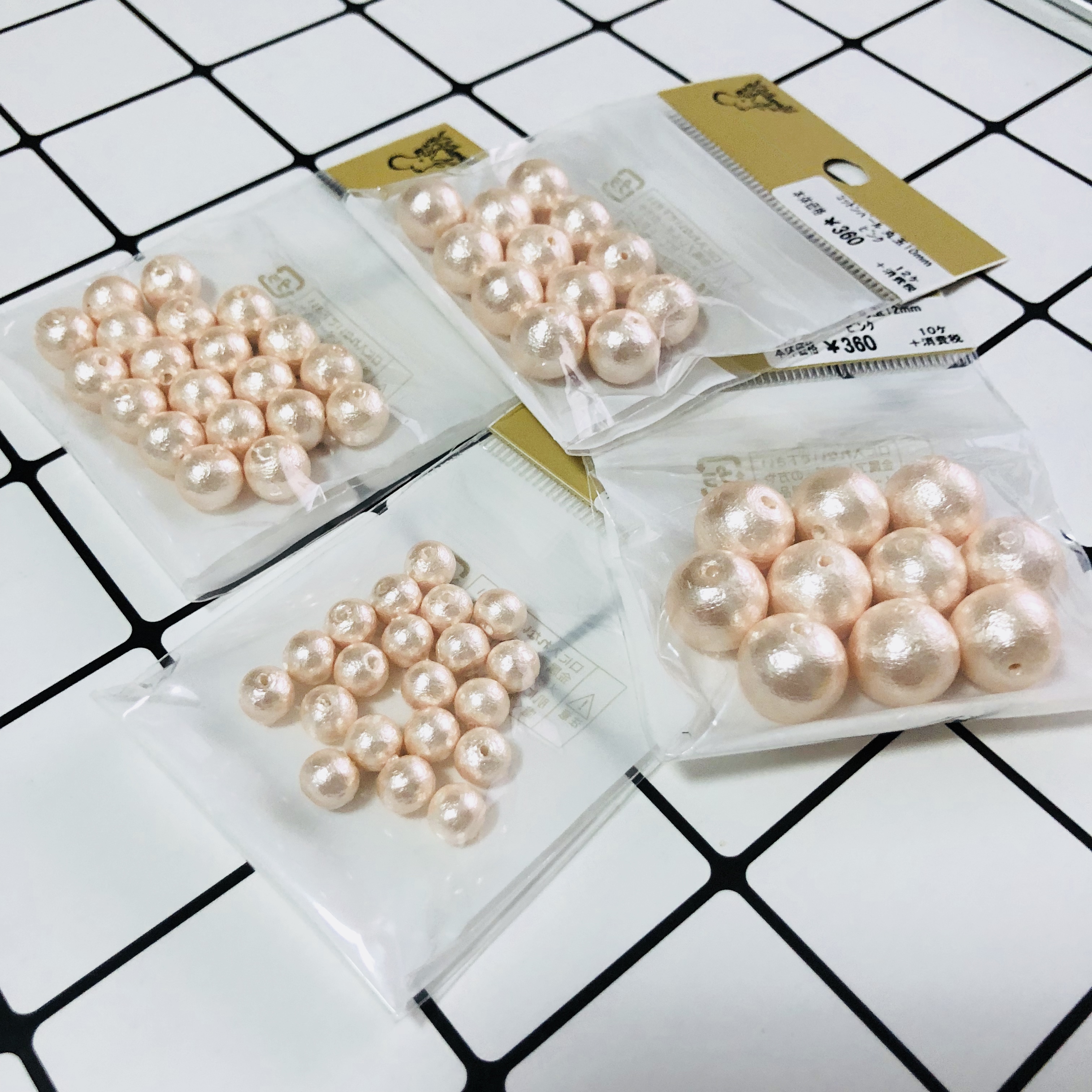 Shun Feng Spot Japan Kiwa Expensive and Made Pink Cotton Pearl Earrings Jewelry Diy Accessories