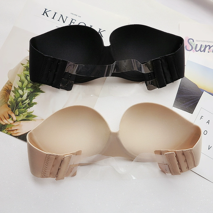 Đồ lót cưới quây chống trượt trên chiếc cốc nhỏ dày lên ngực tụ tập ảnh cưới màu đỏ áo ngực vô hình