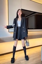 Thom Browne20 autumn new four-bar loose blazer tb high waist pleated skirt suit women